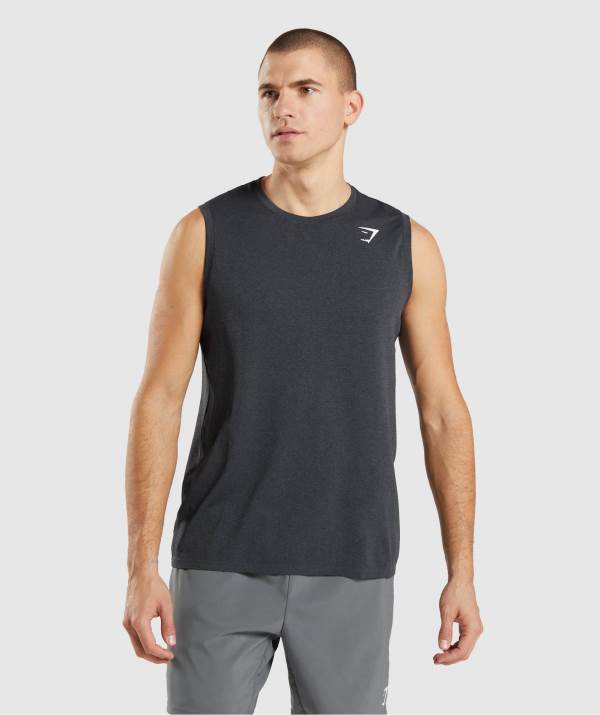 Panske Tielko Gymshark Arrival Seamless Čierne | QX5304617